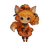 Chibi Fox Autumn Vinyl Car Decal Sticker – Waterproof & UV-Resistant 3.4133333333333336"