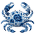 Floral Crab Illustration Vinyl Car Decal Sticker – Waterproof & UV-Resistant 3.4133333333333336"