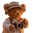 Teddy Bear Eating Pizza Vinyl Car Decal Sticker – Waterproof & UV-Resistant 2.986666666666667"