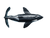 Killer Whale Swimming Vinyl Car Decal Sticker – Waterproof & UV-Resistant 6.1866666666666665"