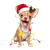 Chihuahua In Christmas V2 Vinyl Car Decal Sticker – Waterproof & UV-Resistant 3.4133333333333336"