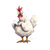 Scared Hen Vinyl Car Decal Sticker – Waterproof & UV-Resistant 3.4133333333333336"