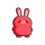 Frustrated Red Bunny Vinyl Car Decal Sticker – Waterproof & UV-Resistant 3.4133333333333336"