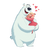 Polar Bear Hug V4 Vinyl Car Decal Sticker – Waterproof & UV-Resistant 3.4133333333333336"