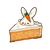 Carrot Cake Bunny Vinyl Car Decal Sticker – Waterproof & UV-Resistant 3.4133333333333336"