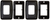 2x Durable Black Switch Plate Cover | Low Profile Single Opening | Fits Standard Decorator Wall Plates