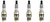 4x Honda RVT1000R RC51 2001-2003 Spark Plug | Autolite Yttrium Racing Spark Plug