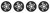 4x GMC Sierra HD 2500, 3500 | Chevrolet Silverado HD 3500, 2500 | Gloss Black Snap-On Wheel Skins, Set Of 4