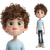 Boy Character Design Vinyl Car Decal Sticker – Waterproof & UV-Resistant 6.826666666666667"