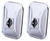 2x CIPA USA Stainless Steel Exterior Mirror | Replacement Mirror Head | Manual Adjustment | 7-1/2 Inch x 10 Inch