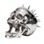 Chrome Spiked Skull Vinyl Car Decal Sticker – Waterproof & UV-Resistant 6.826666666666667"