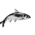 Stylized Herring Vinyl Car Decal Sticker – Waterproof & UV-Resistant 3.4133333333333336"