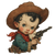 Cowboy Baby Doll Vinyl Car Decal Sticker – Waterproof & UV-Resistant 3.4133333333333336"