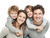 Cheerful Family Pose Vinyl Car Decal Sticker – Waterproof & UV-Resistant 3.0933333333333333"