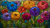 Vivid Zinnias Stained Glass Vinyl Car Decal Sticker – Waterproof & UV-Resistant 5.4