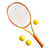 Tennis Racket Flatlay Vinyl Car Decal Sticker – Waterproof & UV-Resistant 6.826666666666667"