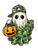 Camo Ghost Pumpkin Vinyl Car Decal Sticker – Waterproof & UV-Resistant 4.1066666666666665"