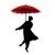 Umbrella Silhouette Vinyl Car Decal Sticker – Waterproof & UV-Resistant 3.4133333333333336"