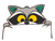 Cartoon Raccoon Hiding Vinyl Car Decal Sticker – Waterproof & UV-Resistant 6.1866666666666665"