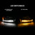 2x High-Quality ANZO USA Halogen Headlight Assembly | Projector Beam with Switchback DRL/Turn Signal | Fits H9/H7/LED Bulbs | Clear/Amber | SAE/DOT Compliant | Easy Install | Set of 2