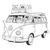 Hippie Cats In Bus Vinyl Car Decal Sticker – Waterproof & UV-Resistant 6.826666666666667"