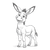 Cheerful Young Donkey Vinyl Car Decal Sticker – Waterproof & UV-Resistant 6.826666666666667"