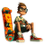 Cartoon Skateboarder Avatar Vinyl Car Decal Sticker – Waterproof & UV-Resistant 6.826666666666667"