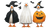 Costumed Halloween Geese V3 Vinyl Car Decal Sticker – Waterproof & UV-Resistant 2.72"