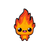 Cute Flame Mascot V2 Vinyl Car Decal Sticker – Waterproof & UV-Resistant 6.826666666666667"