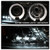 2x Enhance your vehicle's looks and visibility | Halogen Projector Beam LED Halo Assembly | Clear Lens, Chrome Housing