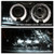 2x Enhance your vehicle's looks and visibility | Halogen Projector Beam LED Halo Assembly | Clear Lens, Chrome Housing