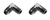 2x Redhorse Performance 822 Series -6 AN Male To 1/4 NPT Male 90 Degree Adapter Fitting | Black Anodized Aluminum