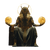 Golden Egyptian God V2 Vinyl Car Decal Sticker – Waterproof & UV-Resistant 3.4133333333333336"