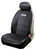 2x Ultimate Fit Jeep Logo Seat Cover | High Quality Fabric | Black/White | Single Seat with Headrest Cover