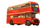 Vintage Red Bus Vinyl Car Decal Sticker – Waterproof & UV-Resistant 5.4