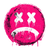 Grunge Pink Smiley Vinyl Car Decal Sticker – Waterproof & UV-Resistant 3.4133333333333336"
