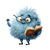 Fluffy Monster Professor Vinyl Car Decal Sticker – Waterproof & UV-Resistant 3.4133333333333336"