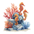 Seahorses On Coral Vinyl Car Decal Sticker – Waterproof & UV-Resistant 3.4133333333333336"