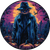 Halloween Scarecrow Illustration Vinyl Car Decal Sticker – Waterproof & UV-Resistant 3.4133333333333336"