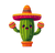Cactus With Sombrero Vinyl Car Decal Sticker – Waterproof & UV-Resistant 3.4133333333333336"