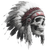 Headdress Skull Vinyl Car Decal Sticker – Waterproof & UV-Resistant 3.4133333333333336"