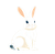 Cartoon Rabbit Illustration Vinyl Car Decal Sticker – Waterproof & UV-Resistant 3.4133333333333336"