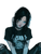 Goth Girl Portrait V14 Vinyl Car Decal Sticker – Waterproof & UV-Resistant 8.213333333333333"