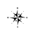 Minimal Compass Logo Vinyl Car Decal Sticker – Waterproof & UV-Resistant 3.4133333333333336"