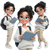 Happy Schoolgirl Avatar Vinyl Car Decal Sticker – Waterproof & UV-Resistant 6.826666666666667"