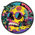 Tropical Skull Vinyl Car Decal Sticker – Waterproof & UV-Resistant 6.826666666666667"