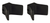 2x USA-Made Black Rubber Trailer Boat Bow Stop | 2x2 Inch | Easy Install
