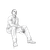 African Man Sitting V2 Vinyl Car Decal Sticker – Waterproof & UV-Resistant 3.4133333333333336"