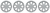 4x Upgrade Your 2009-2013 Corolla Look | Set of 4 Wheel Covers | Silver 8 Spoke Design