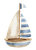 Cute Sailboat Clipart Vinyl Car Decal Sticker – Waterproof & UV-Resistant 4.32"